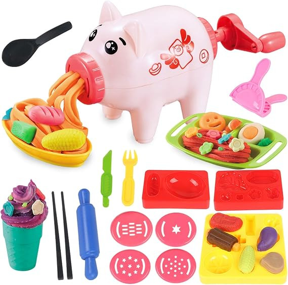 Kitchen Creations Play Dough Noodle Party & Ultimate Swirl Ice Cream Maker Play Food Sets for Kid... | Amazon (US)