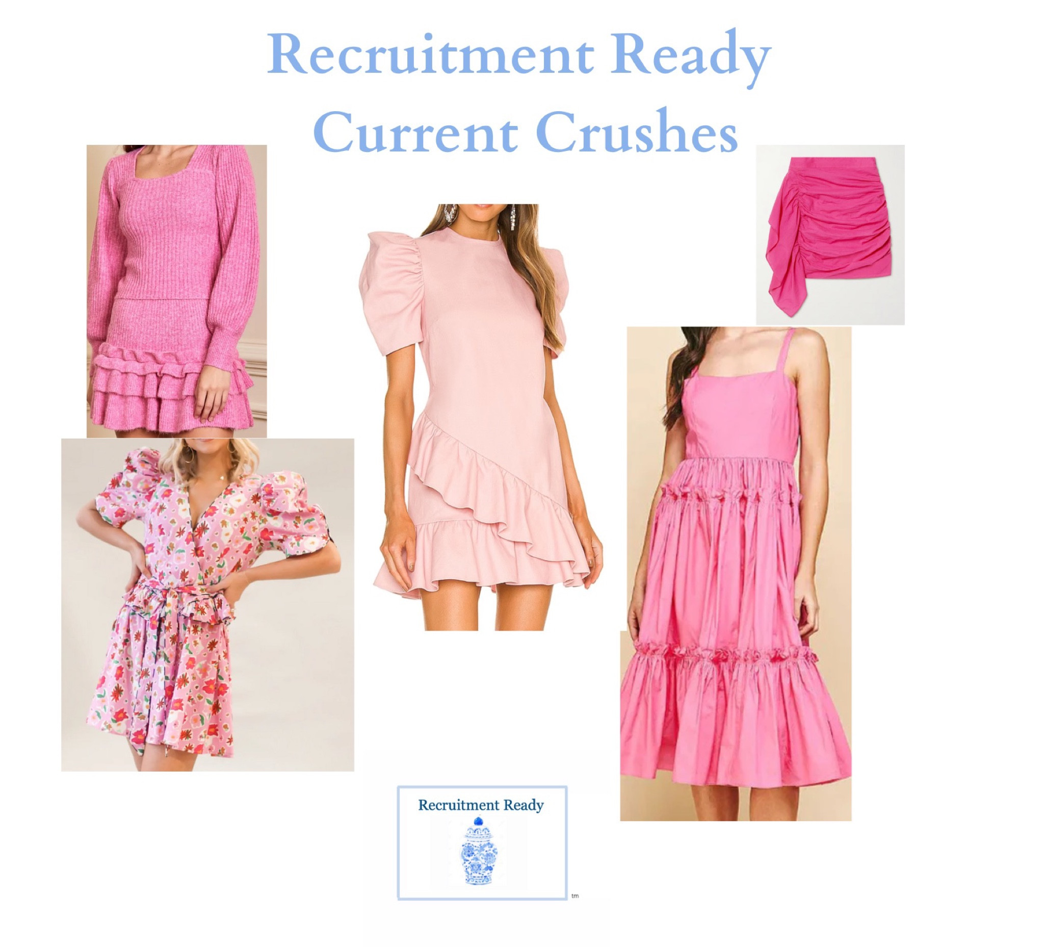 Current crushes 💕💕
Cute for…
Senior photo shoot looks! 
V-day!! 
Summer sorority recruitment! 
College social! ❤️🤍