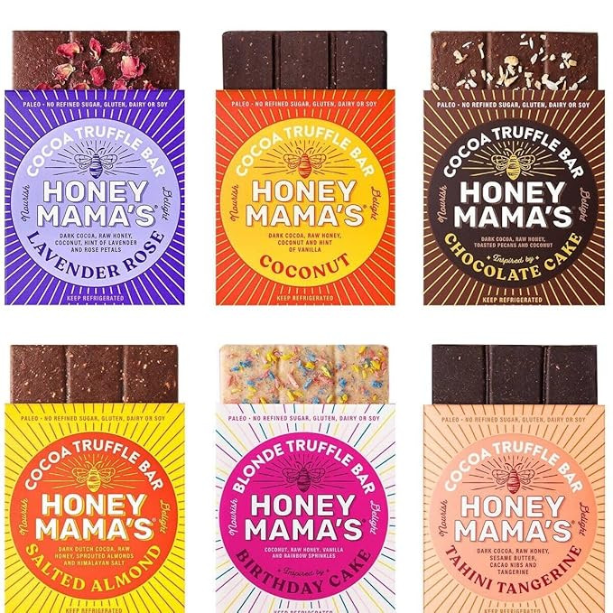 Honey Mamas Cocoa Truffle Chocolate Bars 6 VARIETY Try different flavors | Amazon (US)