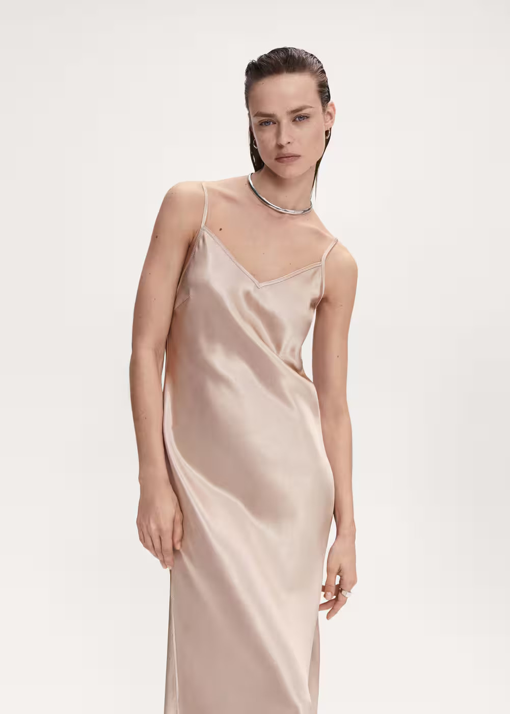 Satin camisole dress -  Women | Mango United Kingdom | MANGO (UK)
