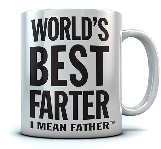 World's Best Farter, I Mean Father Coffee Mug Christmas, Father's Day Gift for Dad/Papa From Son/... | Amazon (US)