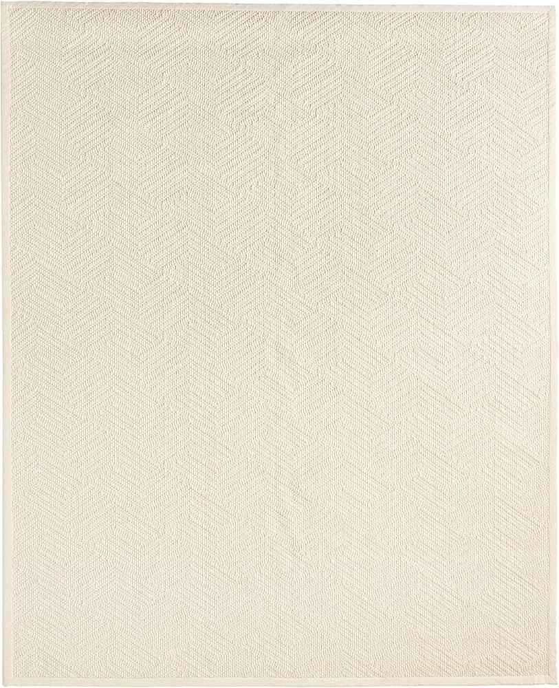 nuLOOM Suzanne Natural Textured Wool Area Rug, 8' x 10', Cream | Amazon (US)