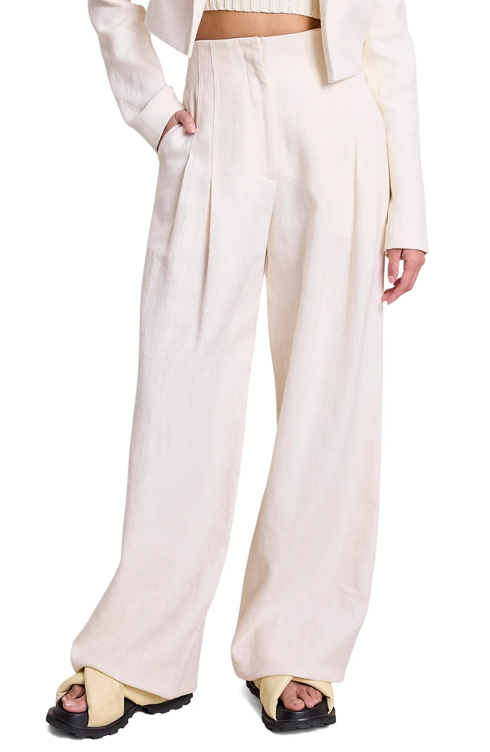 Bennett Wide Leg Linen & Cotton Pants | Nordstrom