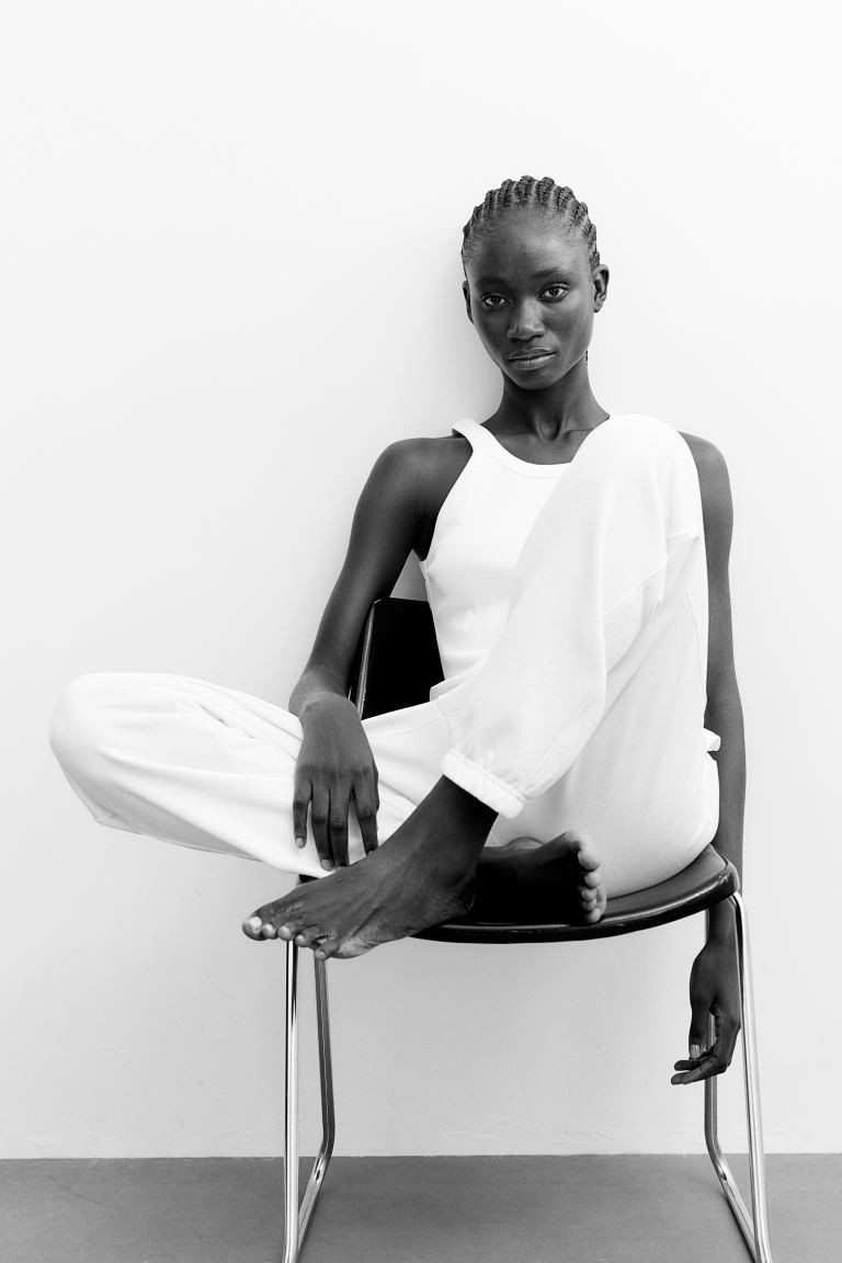 Ribbed Tank - White - Ladies | H&M AU | H&M (AU)