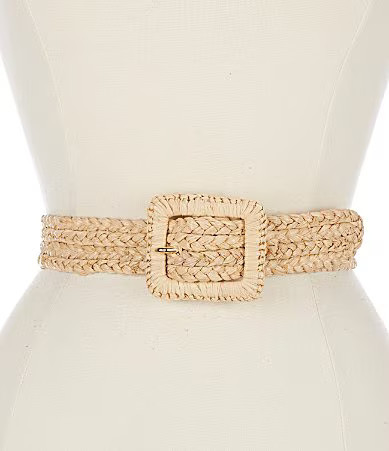 Lauren Ralph Lauren 1.5 Raffia Wide Belt - M | Dillard's