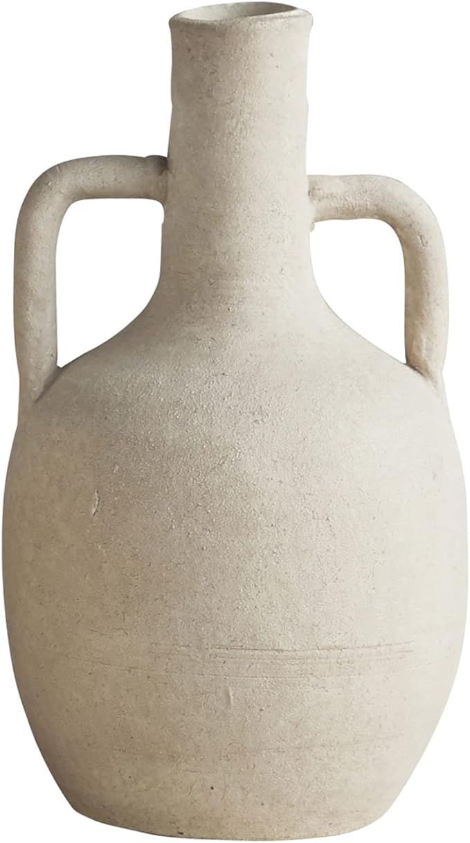 47th & Main Rustic Terracotta Vase, Small, Cream | Amazon (US)