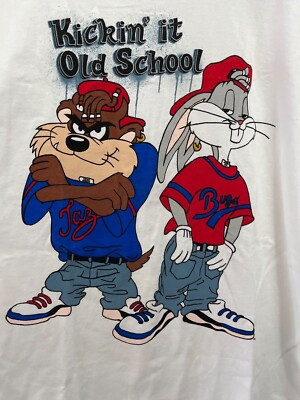Vintage Looney Tunes T-Shirt Kickin’ It Old School Adult XL Taz Bugs Bunny! 🥕🐇  | eBay | eBay US