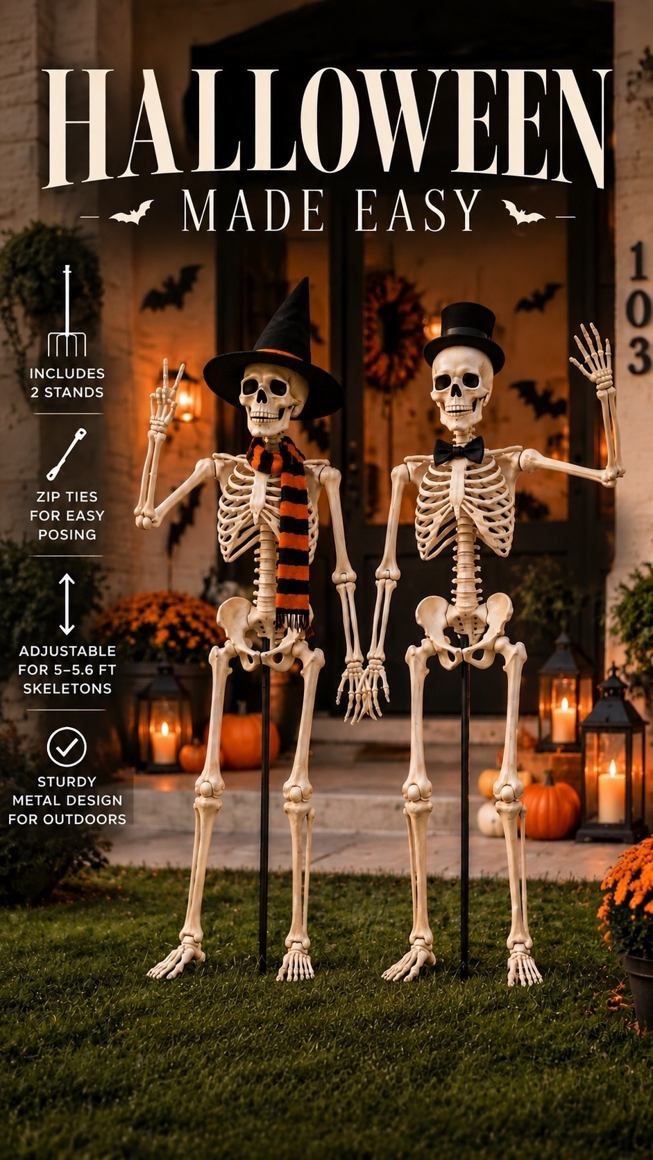 No clue how I haven’t ordered these before but STANDS with the Skeltons?! Yes please! Decorating for spooky season outside officially starts this weekend 🖤👻

#halloweendecor #ltkhalloween #

#LTKSeasonal