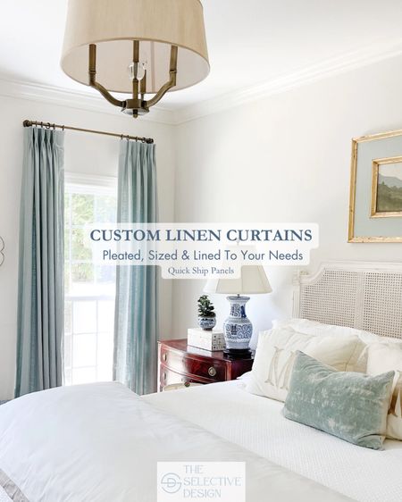 We offer a wide selection of custom linen curtains, both with trim and without. 

Our quick ship linen drapery panels come pleated, sized, and lined to your needs. 

Custom drapery, drapery with trim, custom curtains, curtains with trim, linen curtains, linen blackout curtains, pleated linen curtains, pinch pleat curtains, pinch pleat drapery, euro pleat 

#LTKHome