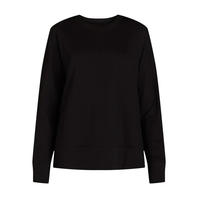 Time and Tru Women's Crewneck Sweatshirt with High-Low Hem, Sizes XS -4X - Walmart.com | Walmart (US)