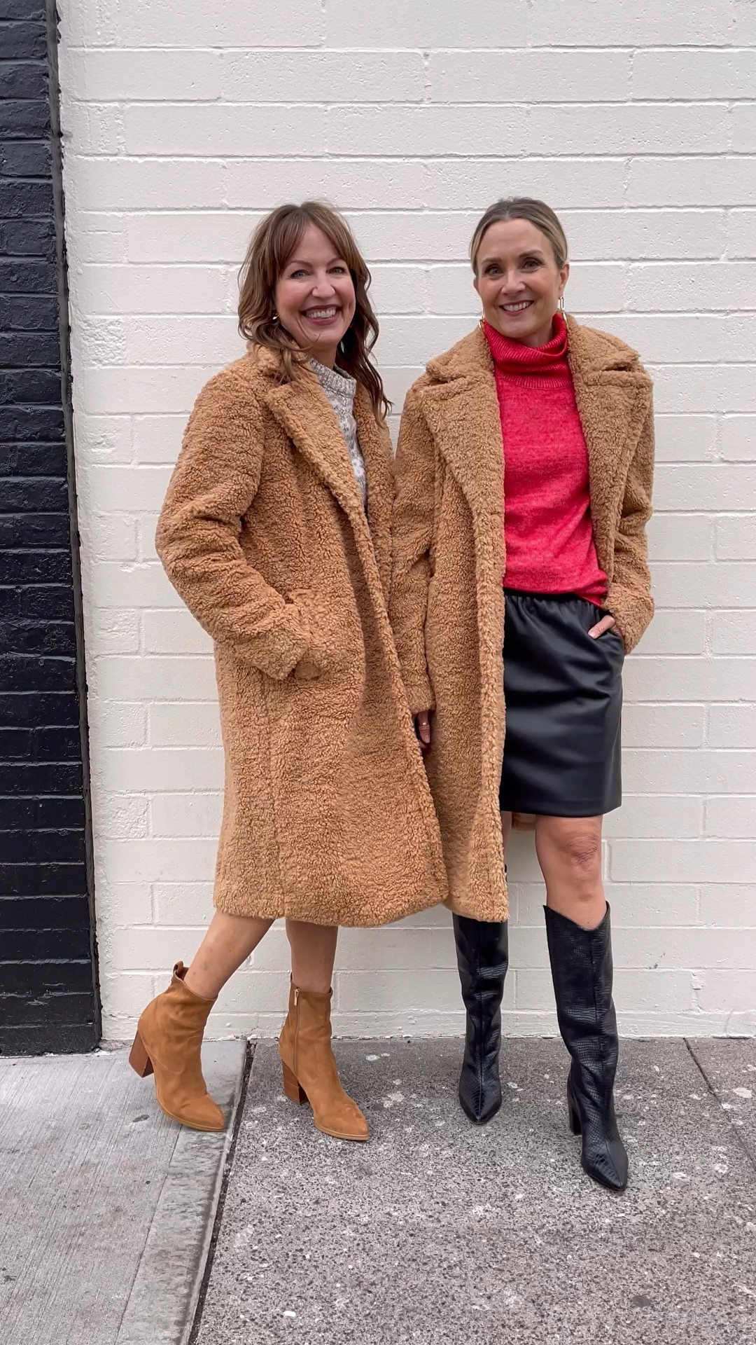 Moving on from sequins and wearing these cute and cozy @loft pieces on repeat!🤗 This faux leather skirt is our favorite. It’s the perfect style and length! Also our sweaters and teddy coats are on deep discount. This is the perfect time to take advantage of sales and stock up on winter clothes. I don’t know about you, but we have many more months of cold weather to come!☔️🥶
You can shop these @loft outfits on the @shop.ltk app! You can also shop out looks on our website, lastseenwearing.com and look for links in our stories! 
Happy Sunday friends!!❤️🙏🏼

#LTKsalealert #LTKunder50 #LTKstyletip