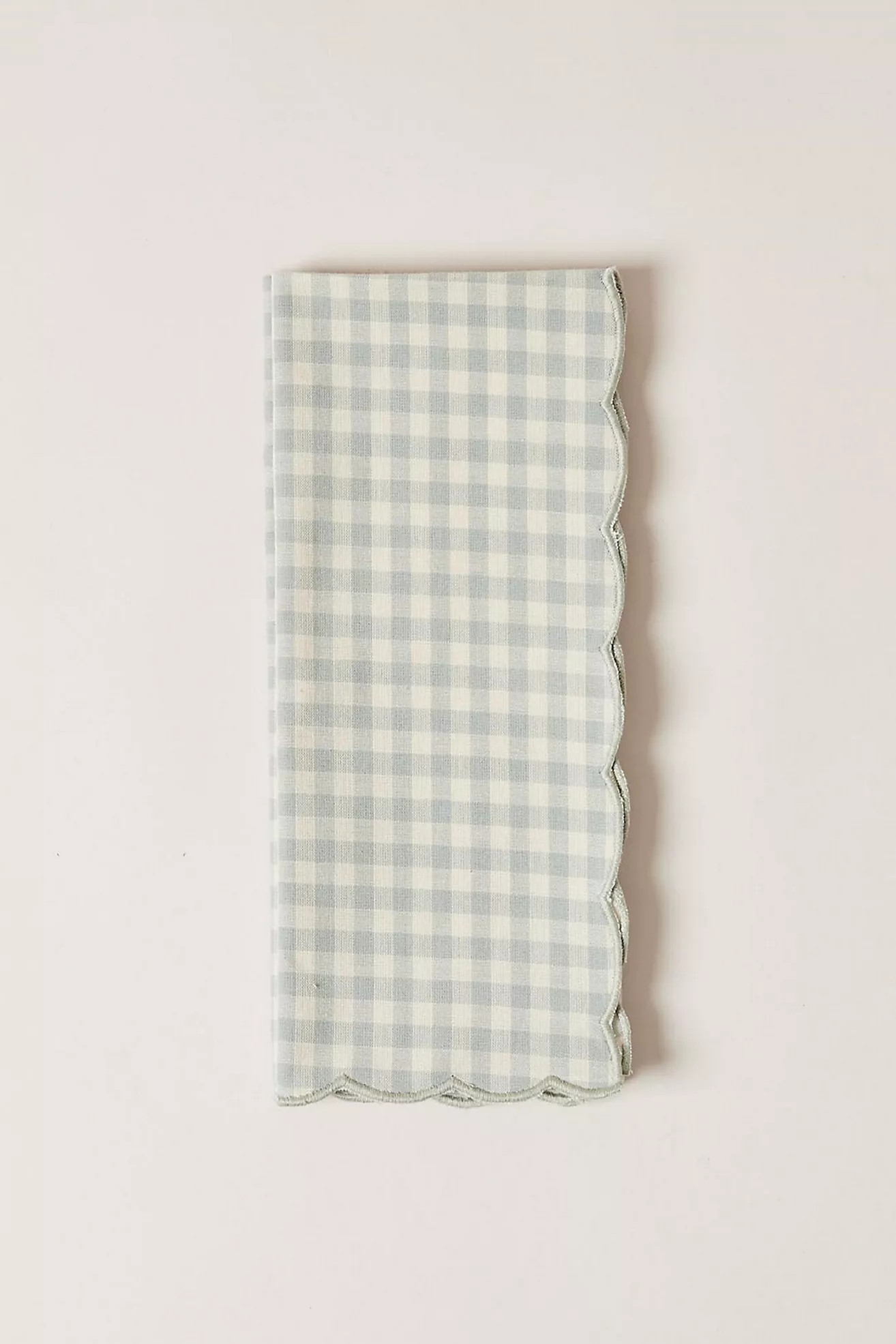 Farmhouse Pottery Petite Gingham Scalloped Napkins | Anthropologie (US)