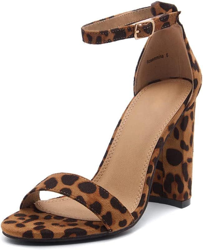 Herstyle Womens Rosemmina Open Toe Ankle Strap Chunky Block High Heel Dress Pump Sandal | Amazon (US)