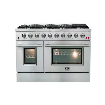 FORNO Galiano 48-in 8 Burners 4.32-cu ft / 2.26-cu ft Convection Oven Freestanding Natural Gas Do... | Lowe's