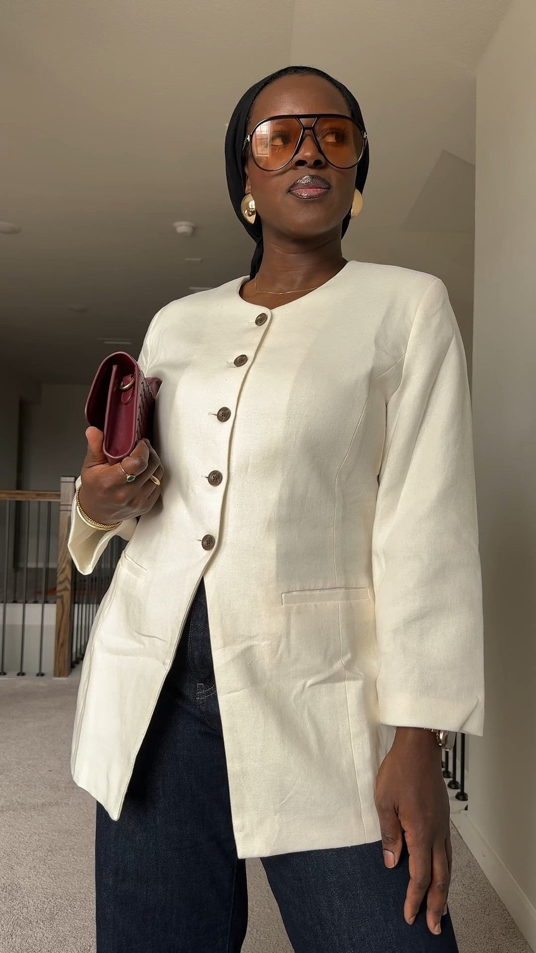 The most beautiful linen blend collarless blazer from Old Navy! It looks so expensive. Wearing a size large in regular length. Jacket comes petite and tall also. The sleeve is a bit of an awkward length but the more I see it on the more I actually like it. This can be dressed up and worn for evening occasions an can be worn casually with jeans too for a chic day time look. Very modest girl friendly too!

#LTKSeasonal #LTKgrwm #LTKootd