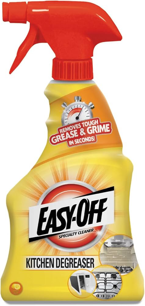 Easy Off Specialty Kitchen Degreaser Cleaner, Clear, Lemon, 16 Fl Oz | Amazon (US)