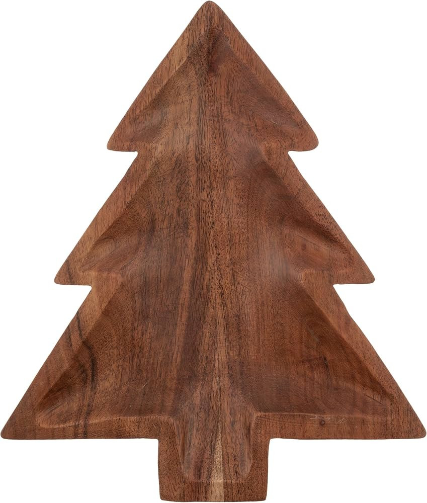 Karma, Acacia Wood Shaped Serving Bowl, Shaped Wooden Compartment Divided, Wood Accent-Plates Div... | Amazon (US)