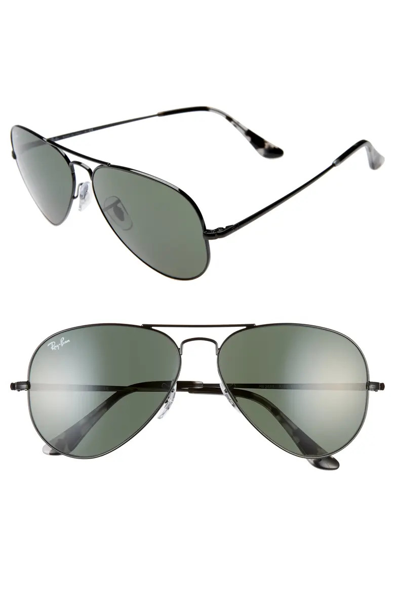 58mm Aviator SunglassesRAY-BAN | Nordstrom