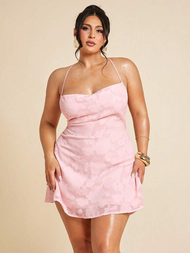 SHEIN BAE Plus Size Women Satin Formal Dresses, Wedding, Bridesmaid, Party, Dating, Holiday, Summer Dress, Elegant Holiday Party Outfit, Birthday Outfit, Valentine's Day,Sundress,Club Outfits Women Sexy | SHEIN