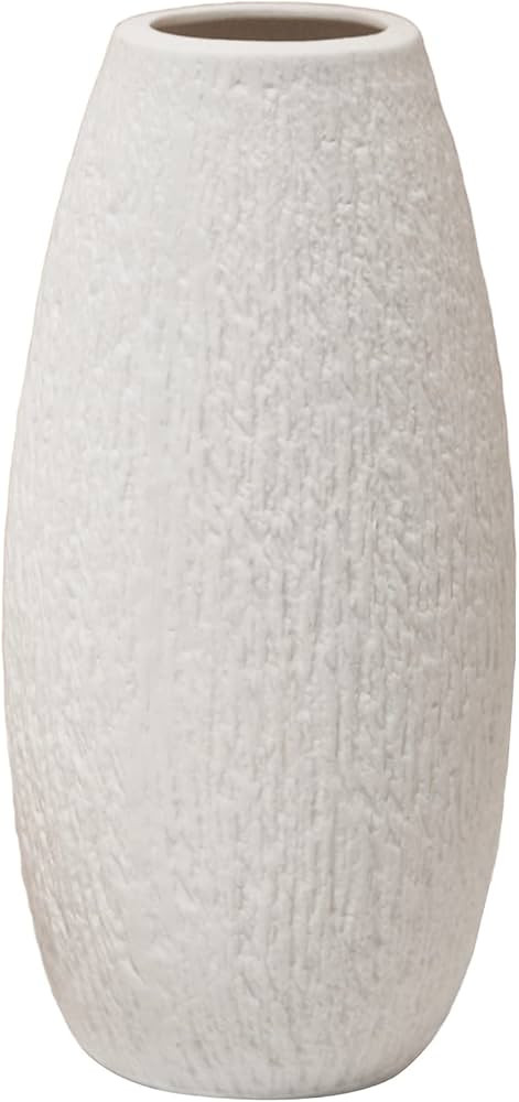 Modern Minimalist Ceramic Vase, Hammer Texture Vase, Made of Pure Natural Kaolin White Porcelain,... | Amazon (CA)