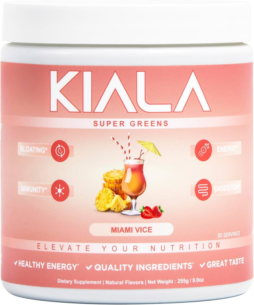 Kiala Nutrition Super Greens, Organic Greens Powder with Spirulina & Chlorella for Digestion, Gut... | Amazon (US)