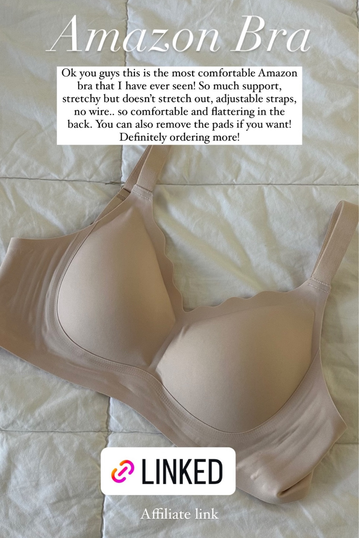 Seamless Amazon bra! No underwire! So supportive 