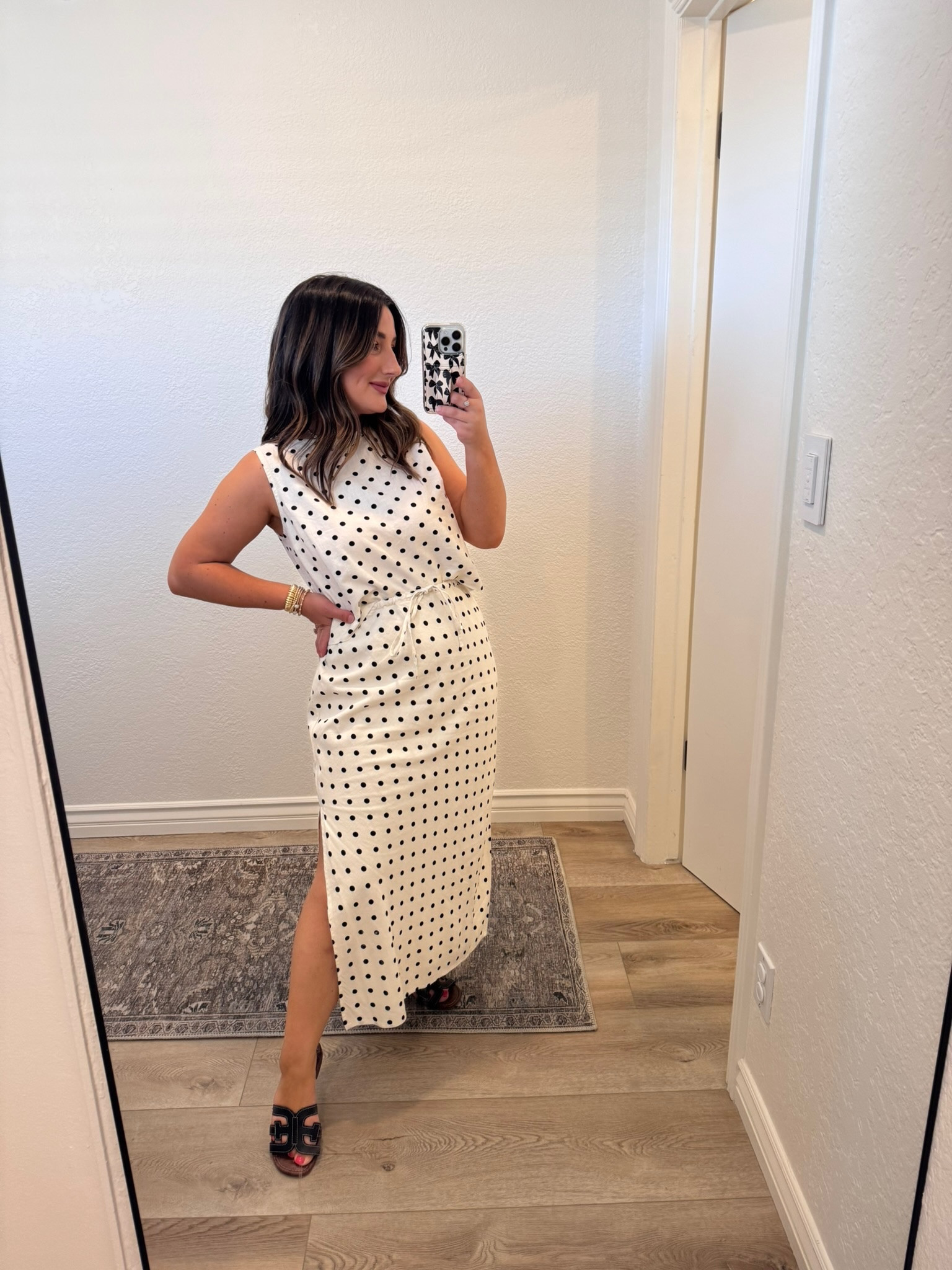 This black polka dot linen-blend set is so easy and fun! Cute worn together or as separates! 

Wearing: Small Petite in both top & skirt 
Height: 5’0” | Weight: 140 lbs

#LTKSaleAlert #LTKStyleTip #LTKPetite