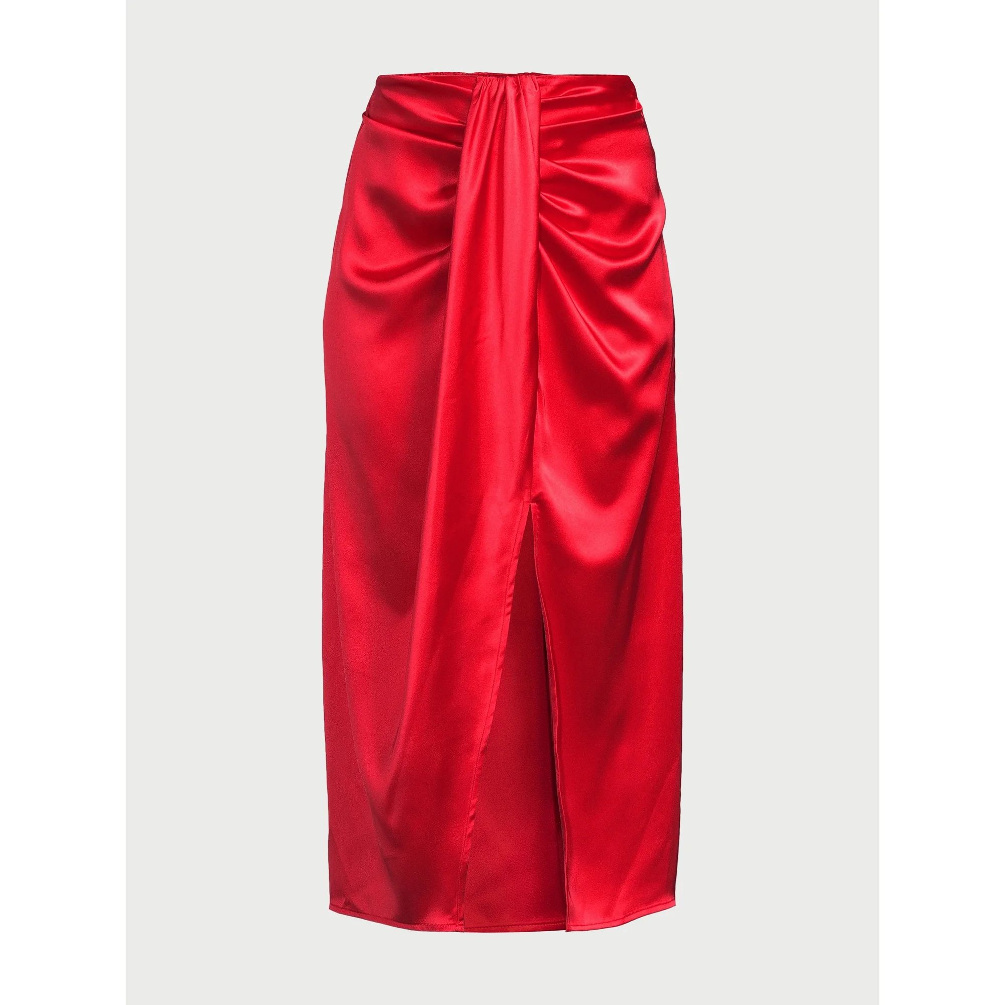 Scoop Women’s High Shine Satin Midi Skirt, Sizes XS-XXL - Walmart.com | Walmart (US)