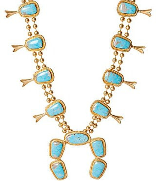 Christina Greene Squash Blossom Long Strand Turquoise Necklace - Turquoise | Dillard's