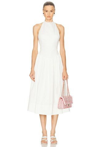 L'Academie by Marianna Akiri Midi Dress in White | FWRD 