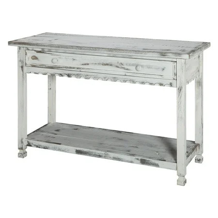Alaterre Country Cottage Media/Console Table, White Antique Finish | Walmart (US)