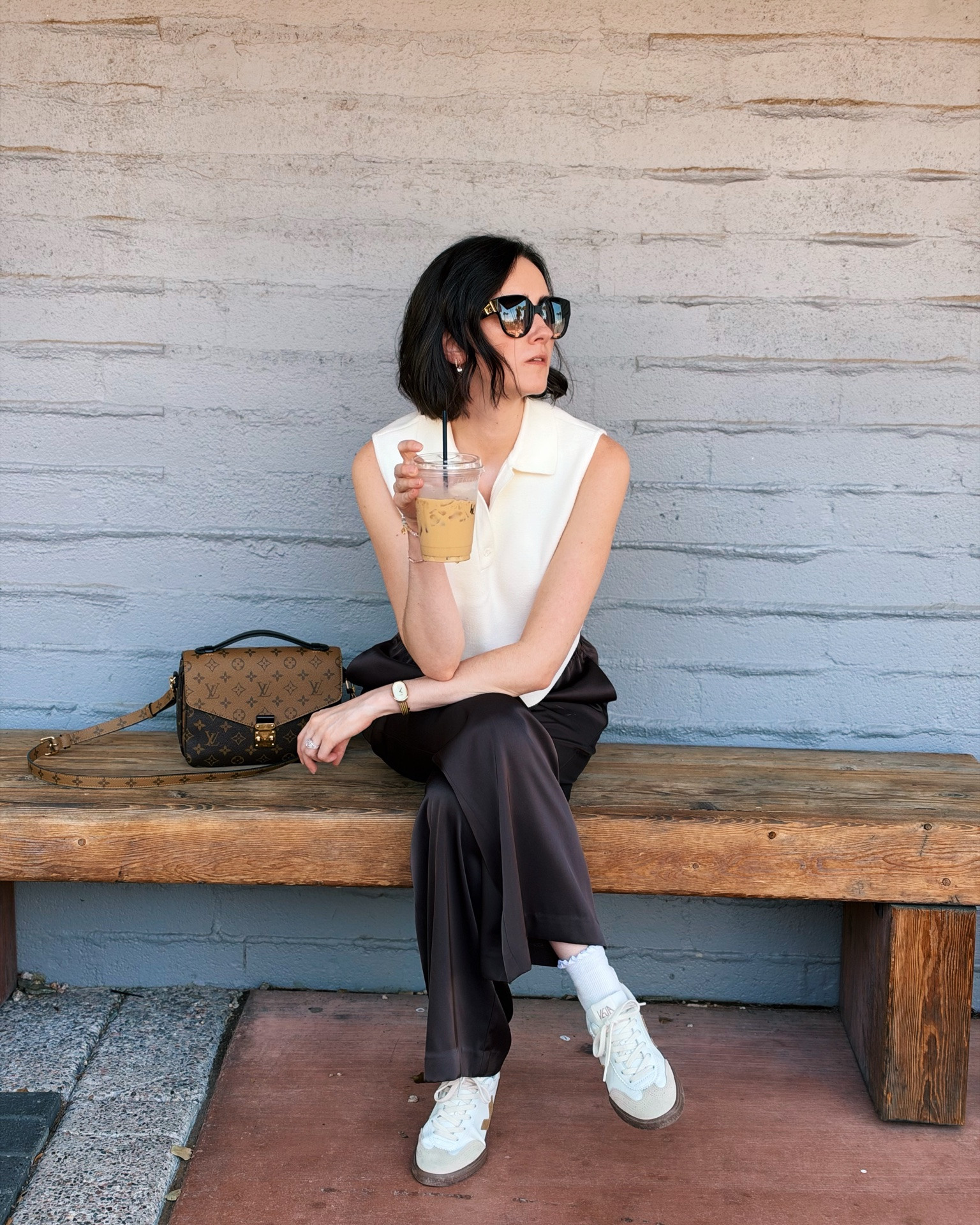 The pants I wore on repeat this weekend 🤎 living in AZ makes it hard to dress for fall when it’s still 90+° outside, but my favorite way to achieve this is by incorporating different textures into my outfits like satin or a light sweater knit. I got these pants in the long length (I’m 5’5”) but if I wear them more high waisted they don’t drag on the ground which is perfect! Wearing a size small

#LTKdayinmylife #LTKootd #LTKgrwm