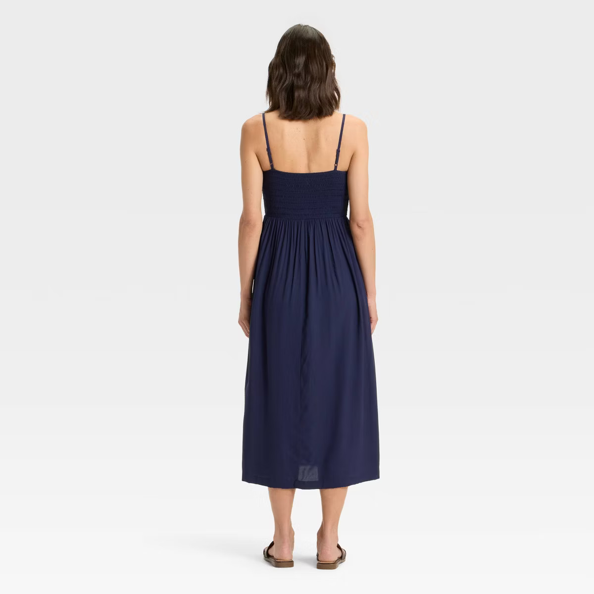 Women's Smocked V-Waist Midi Dress - A New Day™ | Target