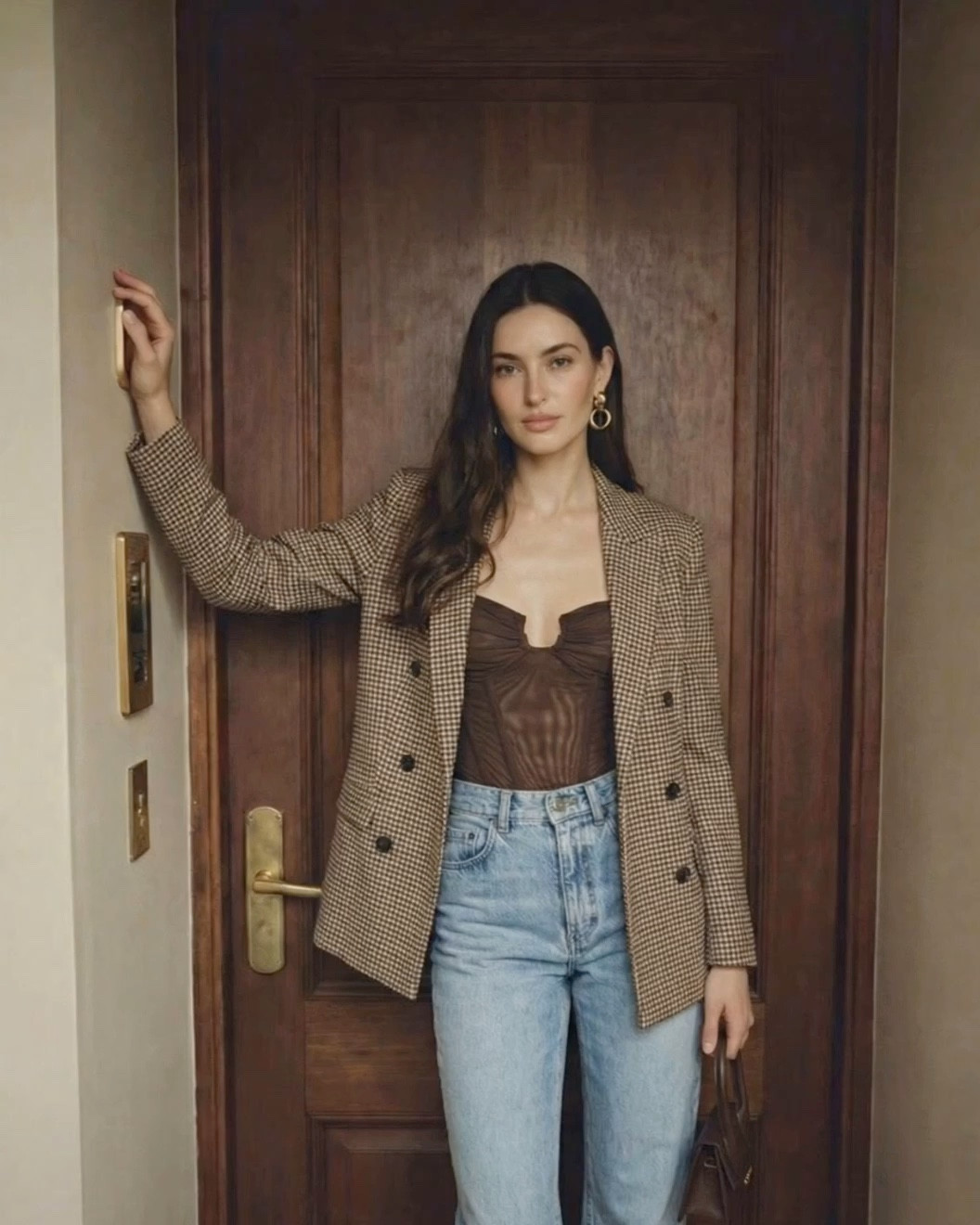 What I’m wearing to brunch today. 

Classy Spring break outfit, brunch outfits, plaid blazer with jeans, coreset top, neutrals, get the look. Spring outfit ideas, ootd 

#LTKSpringSale #LTKootd #LTKspring