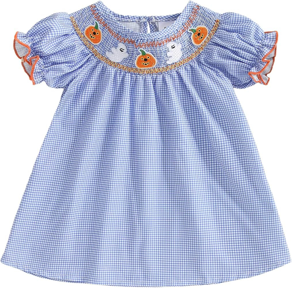 Kavousa Kids Toddler Baby Girl Halloween Dress Smocked Outfits | Amazon (US)