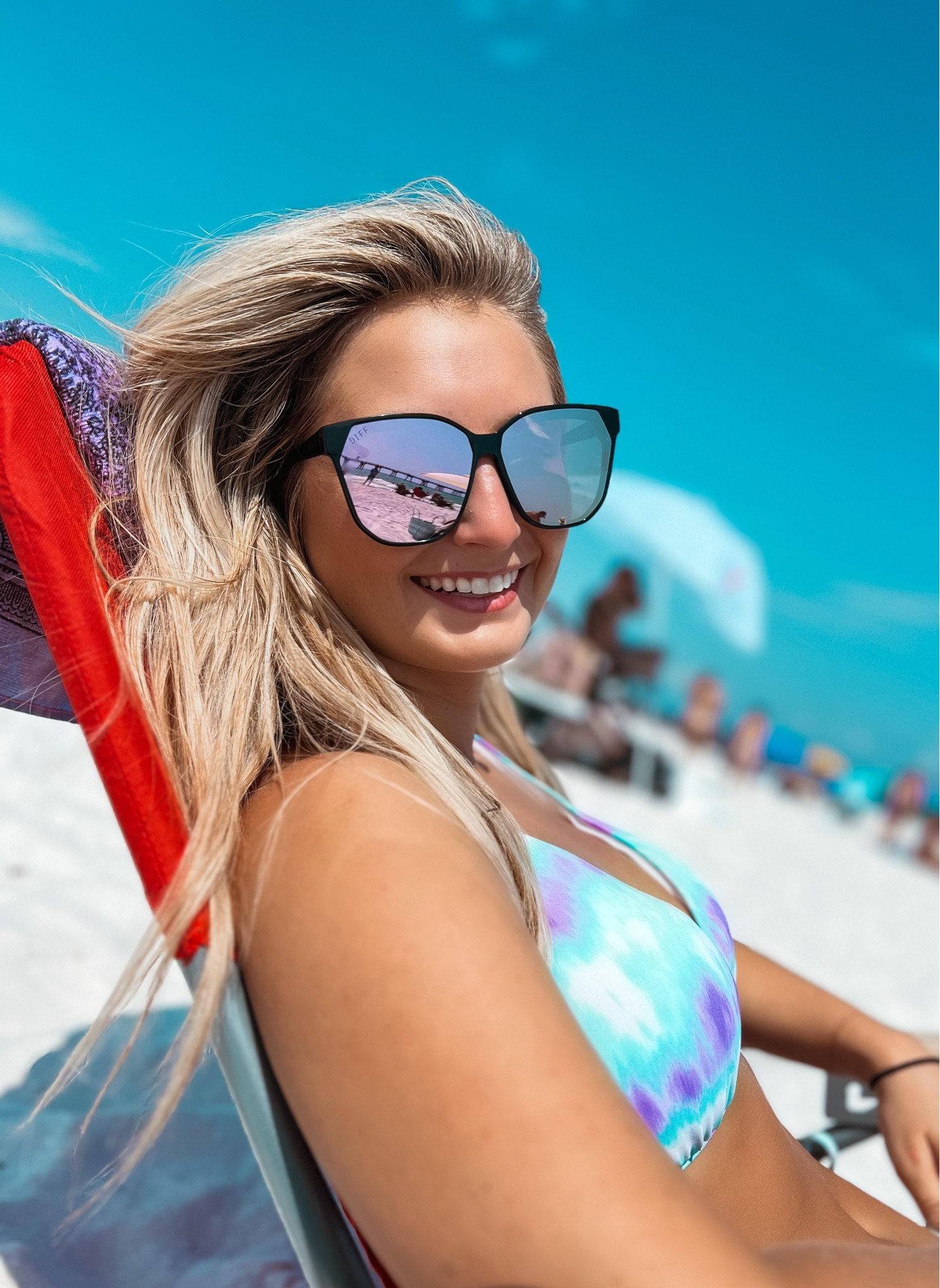 Diff eyewear subclass: SIA style

COLOR: Black Cherry Blossom Mirror Sunglasses
BUY 2, GET 3 FREE

A style statement and a standout in eye-catching subtlety, the Sia mixes minimalistic lines with fashion-forward energy. Chic light weight frames are easy to wear while rich lenses set these shades apart from the crowd.
Includes pouch
* 		Lens Size: Oversized
* 		Frame Measurements: 63mm-13mm-145mm
* 		Gender: Women
* 		Polarized: No
* 		UV Rating: 100% UVA/UVB
* 		Frame: Hand Cut Acetate
* 		Prescription: Not available online, but can be fit with rx lenses by local optician.


#LTKswim #LTKstyletip #LTKSeasonal