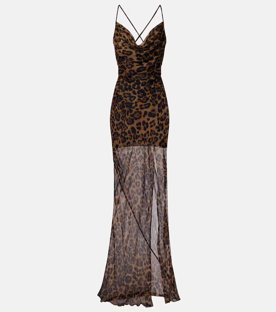 Blumarine Leopard-print silk maxi dress | Mytheresa (DACH)