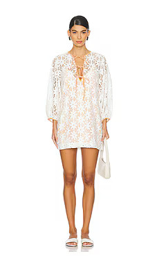 Sundress Nody Eyelet Dress in Eyelet Flowers White from Revolve.com | Revolve Clothing (Global)