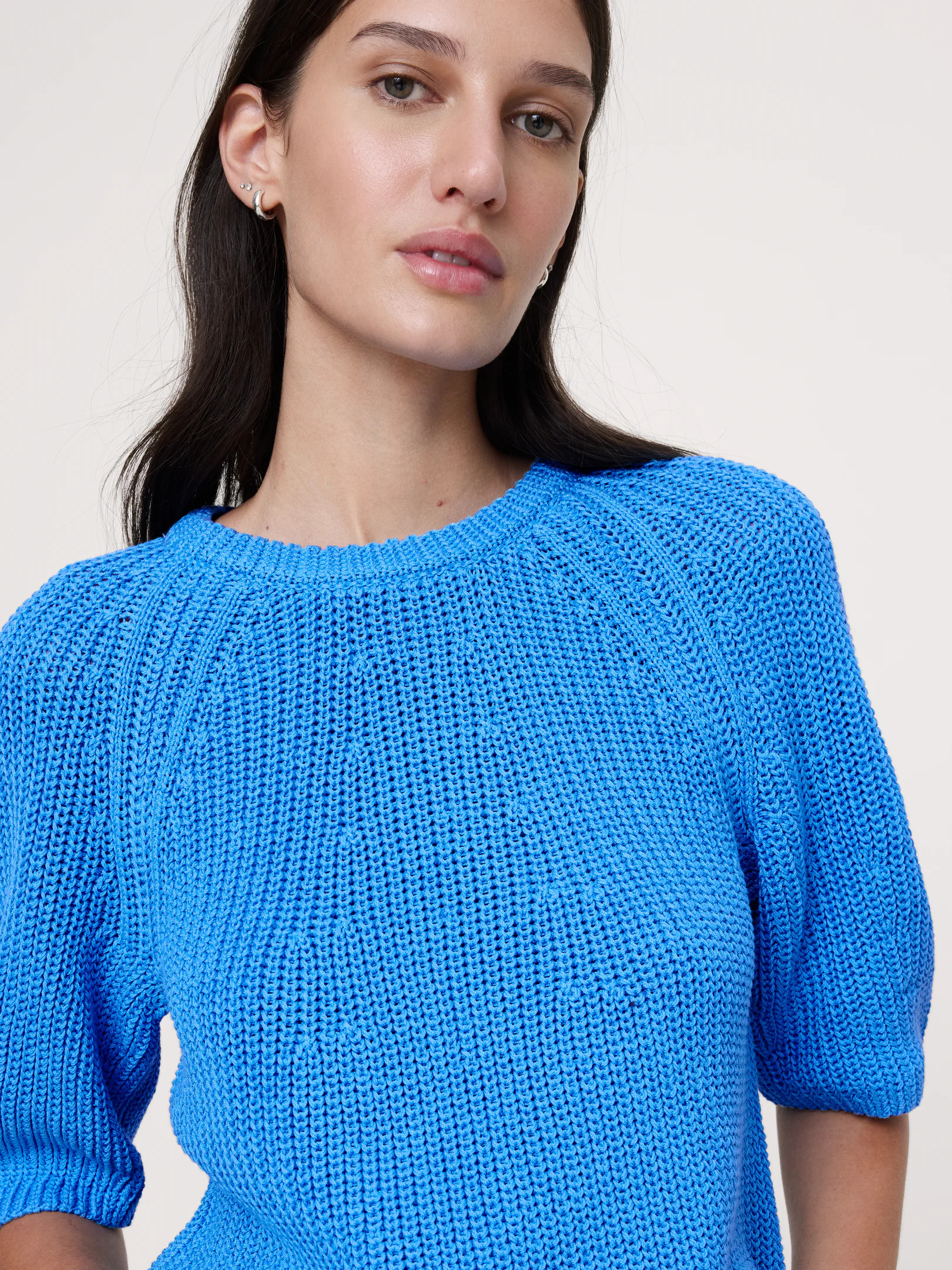 Cotton Puff-Sleeve Sweater | Banana Republic (US)
