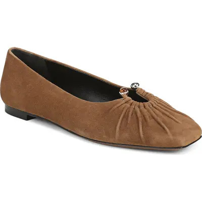 Vince Dany Leather Flat in Black at Nordstrom, Size 8 | Nordstrom