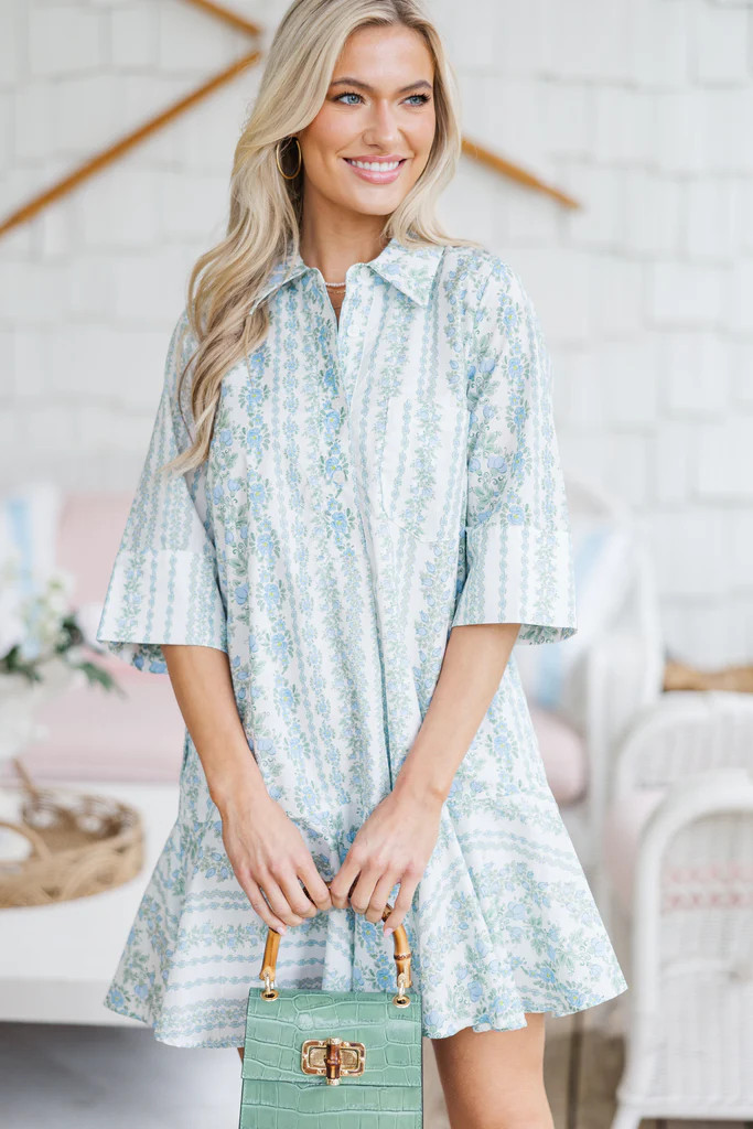 The Genuine White Floral Dress | The Mint Julep Boutique