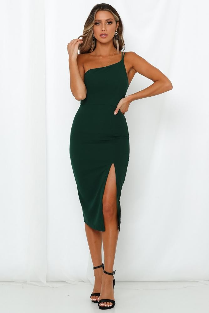 HELLO MOLLY Taking It Back Dress Forest Green | Hello Molly (AU)