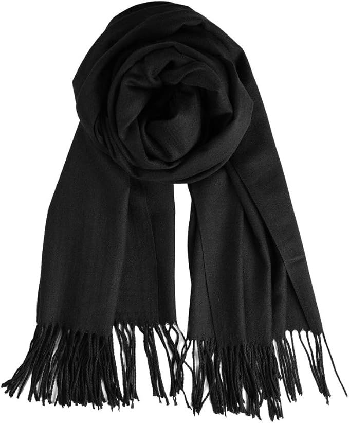 QBSM Womens Large Soft Wedding Evening Pashmina Shawls Wraps Scarfs | Amazon (US)