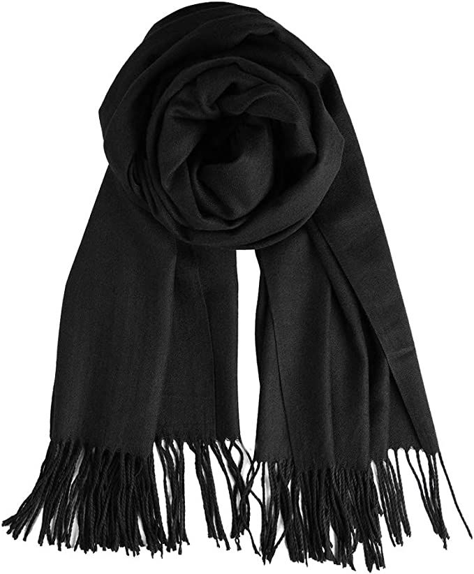 QBSM Womens Large Soft Wedding Evening Pashmina Shawls Wraps Scarfs | Amazon (US)