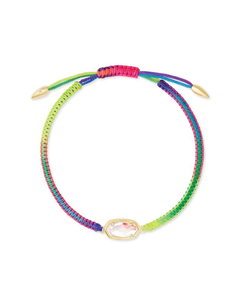 Grayson Multicolor Cord Friendship Bracelet in Dichroic Glass | Kendra Scott
