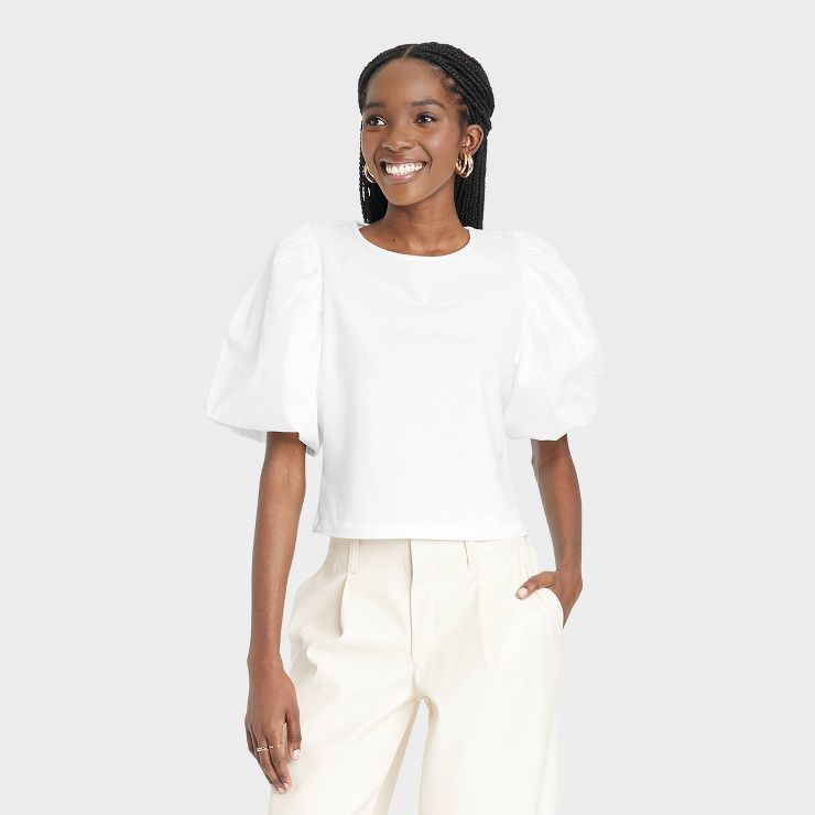 Women's Puff Short Sleeve T-Shirt - A New Day™ | Target
