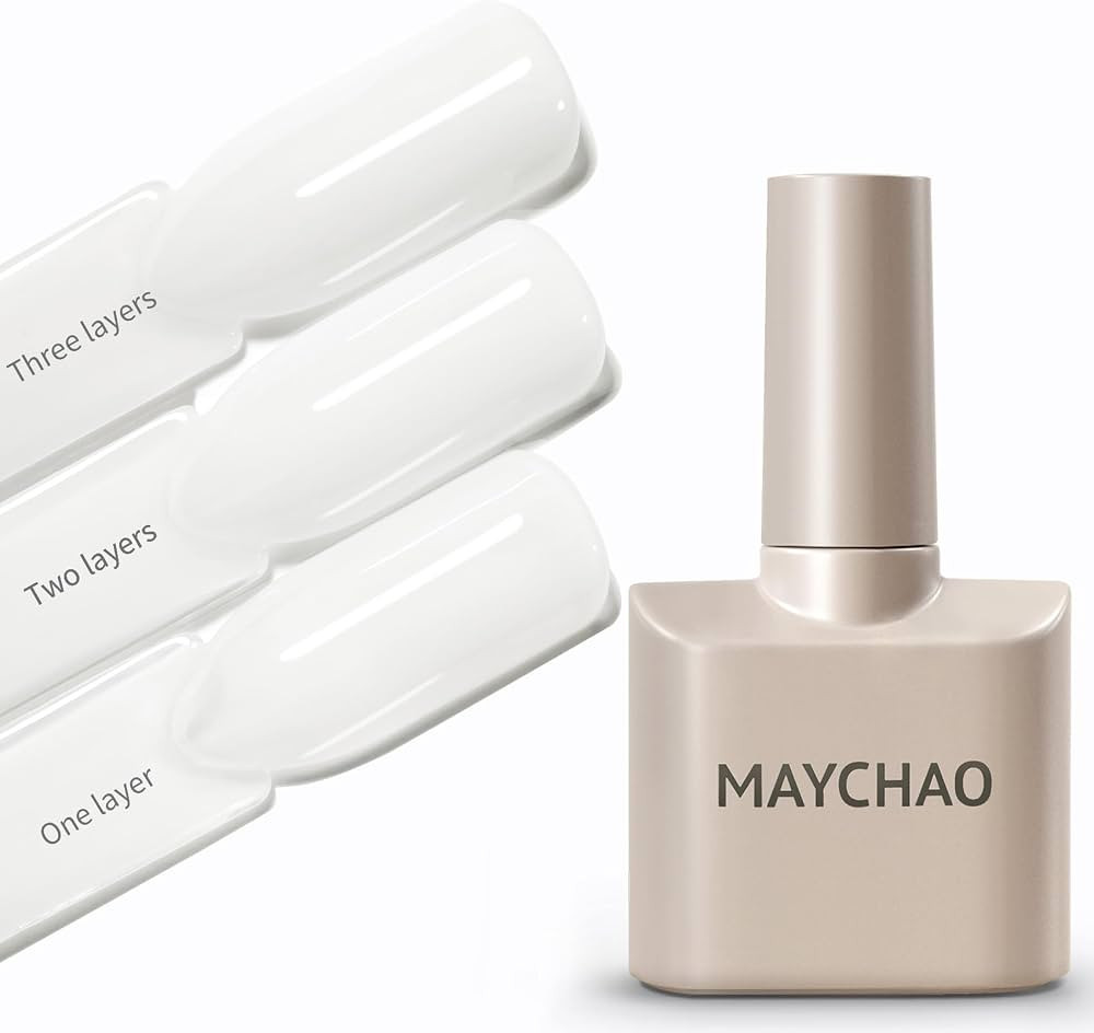 MAYCHAO 15ML Jelly Milky White Gel Nail Polish 1Pc Transparent Creamy White Gel Polish Soak Off U... | Amazon (US)