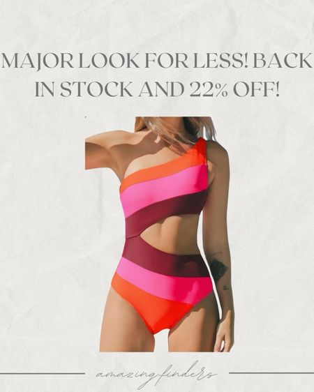 CUPSHE Women's One Piece Swimsuit One Shoulder Bathing Suit Cutout Color Block Swimwear

#LTKswim #LTKsalealert #LTKfindsunder50