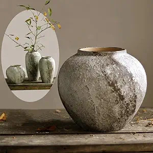 Rustic Ceramic Tall Floor Vase, Vintage Farmhouse Decor, Large Terracotta Vases for Living Room E... | Amazon (US)