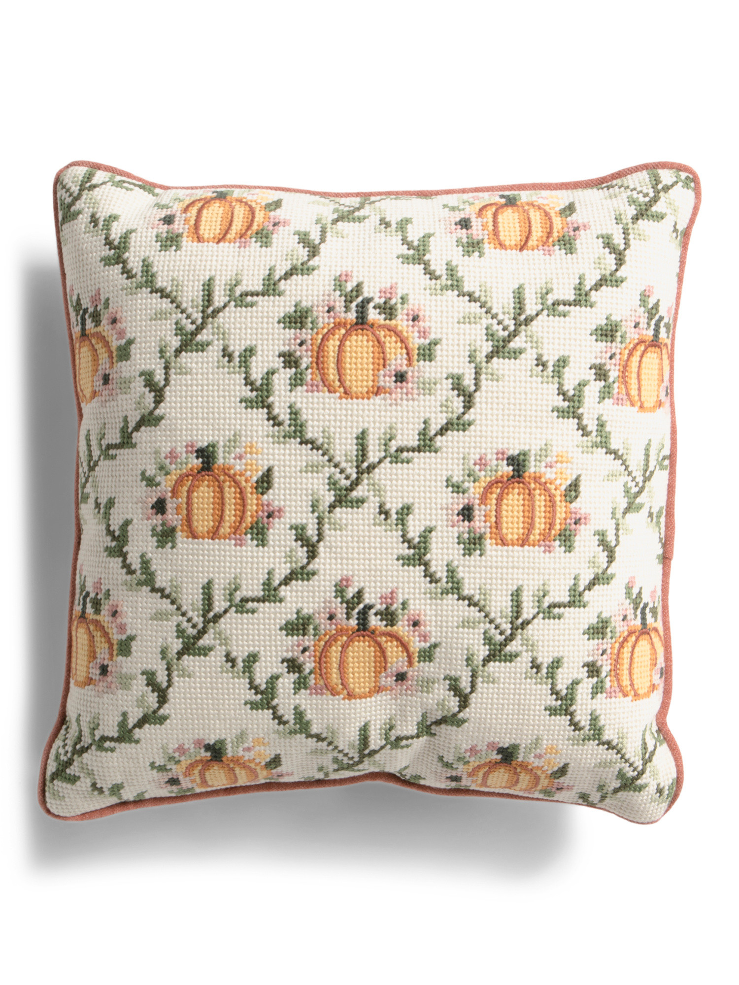 14x14 Needlepoint Feeling Vine Pillow | TJ Maxx